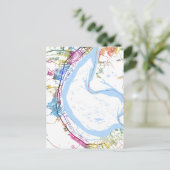 Volgograd Russia City Map Postkarte (Stehend Vorderseite)