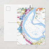 Volgograd Russia City Map Postkarte (Vorne/Hinten)