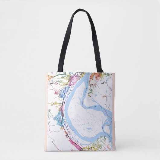 Volgograd Russia City Map Tasche (Vorderseite)