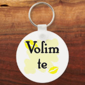Volim te - Kroatisch - I Liebe Sie Schlüsselanhänger (Vorderseite)