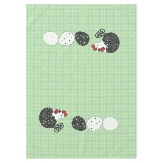 Volk-Kunst inspirierte Huhntischdecke Tischdecke (Vorderseite)