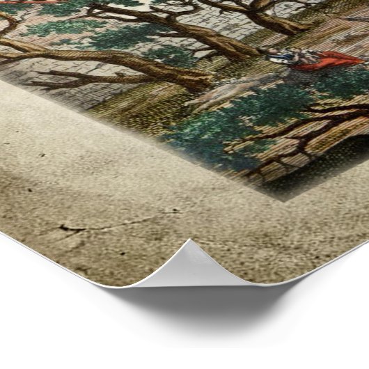 Volkamer Citrus Lemon Italienisches Landschaftspos Poster (Ecke)