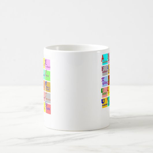 Völker der Buchstaben Kaffeetasse (Mittel)