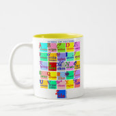 VÖLKER DER BUCHSTABEN ZWEIFARBIGE TASSE (Links)