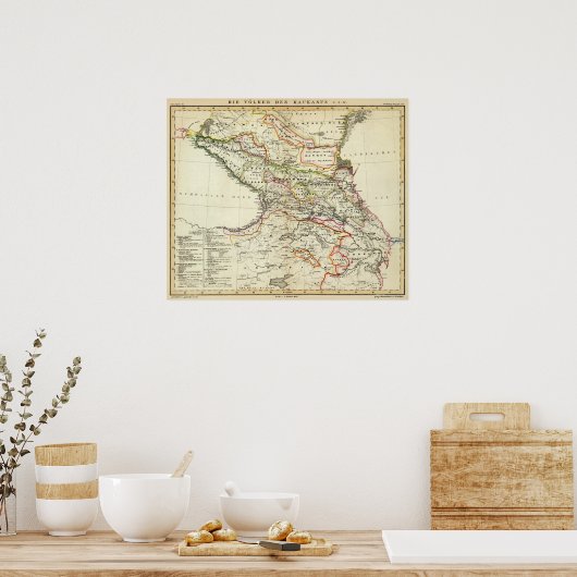 Völker des Kaukasus Poster (Küche)