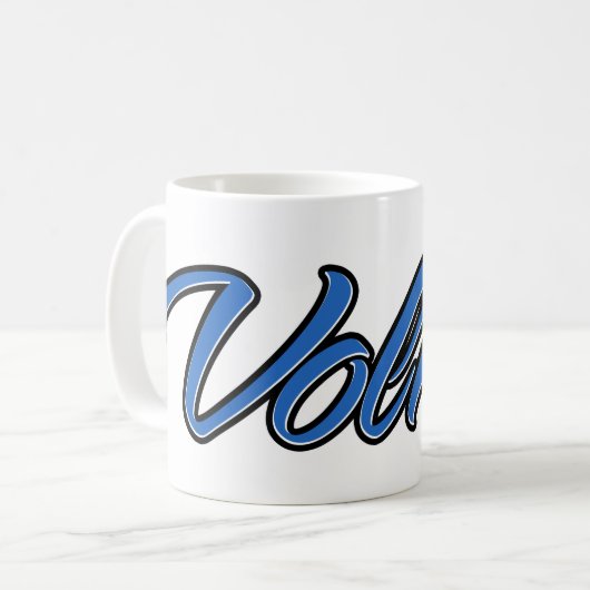 Volker Vorname Name blue Tasse Kaffeetasse (Vorderseite Links)