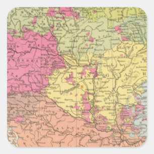 Volkerkar te / Oesterreich, Österreich Ungarn Quadratischer Aufkleber