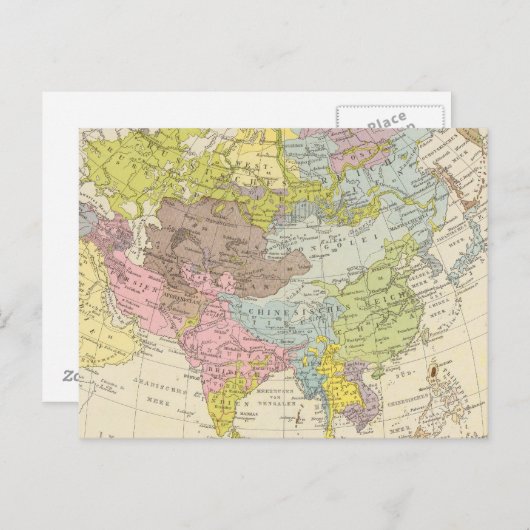 Volkerkar te von Asien Postkarte (Vorne/Hinten)