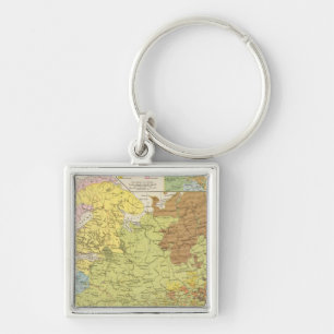 Volkerkar te von Russland - Karte Russlands Schlüsselanhänger