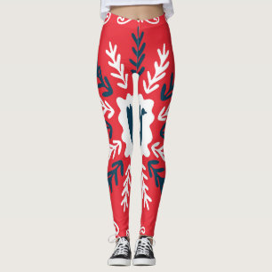 Volks-Doodle-Art-Weihnachtskachel Leggings