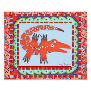Volks Kunst Alligator Fotodruck