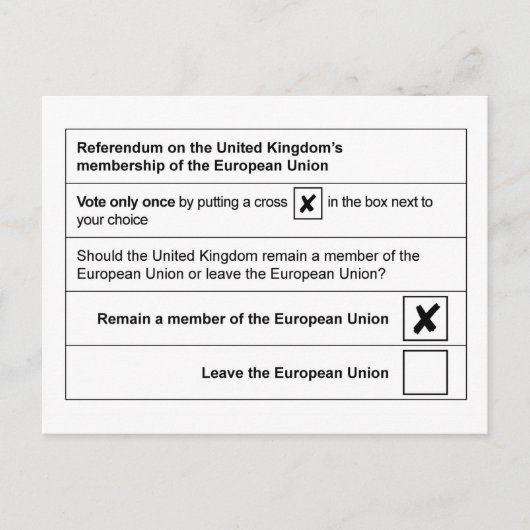Volksabstimmung bleibt in der EU Postkarte (Vorderseite)
