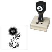 VolksBlume, Blumen-, Volkskunst, Delft 2 Gummistempel (Stempel)