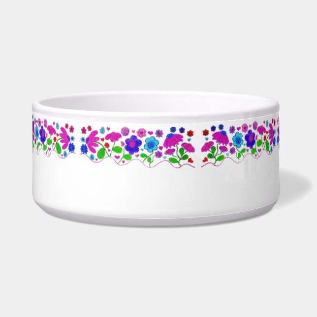 Volksblumen Haustier Schüssel (Vorderseite)