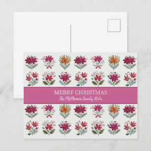 Volksblumen-Weihnachten Feiertagspostkarte