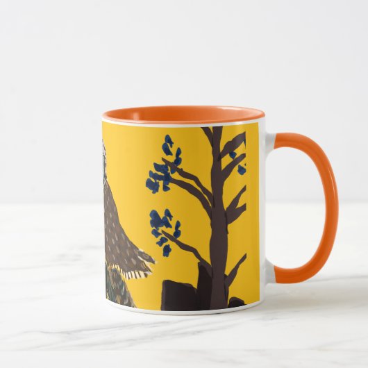 Volkseule auf Baumstumpf Tasse (Rechts)