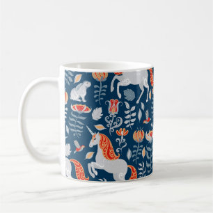Volksfantasie: Einhörner, Kaninchen, Vögel Kaffeetasse