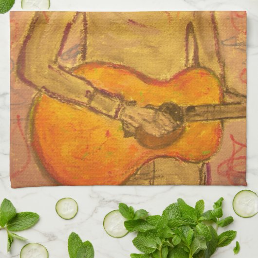 Volksfelsen-Mädchen Geschirrtuch (Gefaltet)