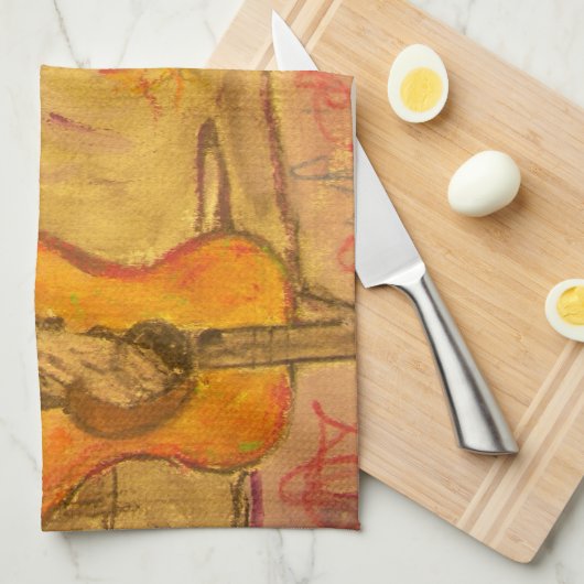 Volksfelsen-Mädchen Geschirrtuch (Viertel Falte)