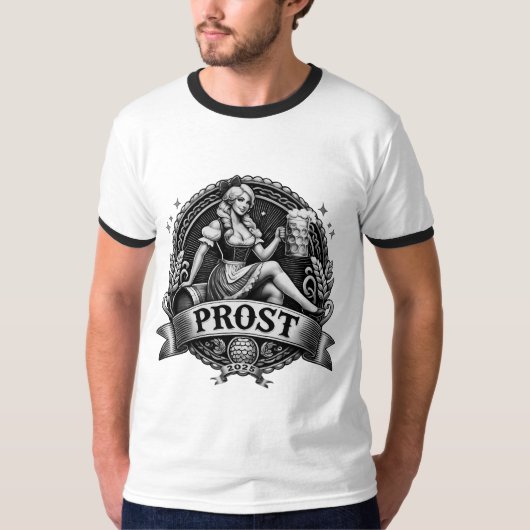 Volksfest - Prost - Kirchweih Dirndl 2025 T-Shirt (Vorderseite)