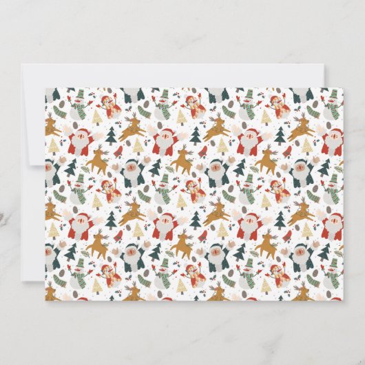 Volksfest Weihnachtsmann Feiertagskarte (Vorderseite)