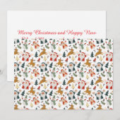 Volksfest Weihnachtsmann Feiertagskarte (Vorne/Hinten)