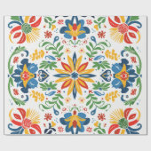 Volksgut Blumenmuster-Wrap-Papier Geschenkpapier (Flach)