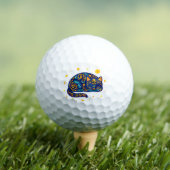 Volksgut Katze in Blau Golfball (Insitu T-Shirt)