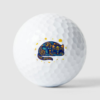 Volksgut Katze in Blau Golfball