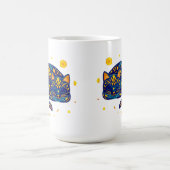 Volksgut Katze in Blau Kaffeetasse (Mittel)