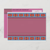 Volkskinnmuster Postkarte (Vorne/Hinten)