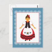 Volkskleidung Postkarte (Vorne/Hinten)