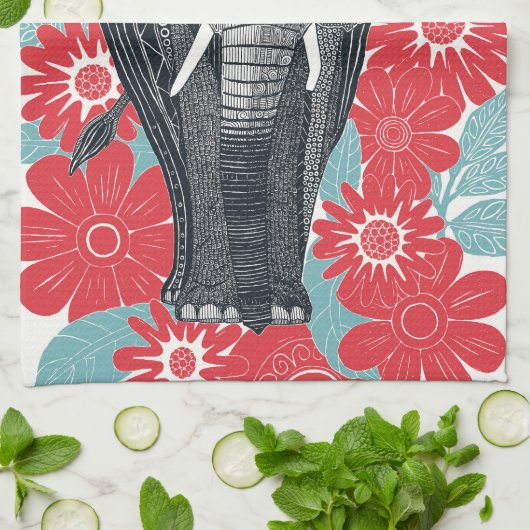 Volksklepperrot Geschirrtuch (Gefaltet)