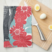 Volksklepperrot Geschirrtuch (Viertel Falte)