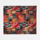 Volkskornamentaler Hintergrund Fleecedecke (Vorderseite (Horizontal))