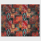 Volkskornamentaler Hintergrund Geschenkpapier (Flach)