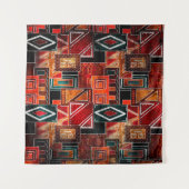 Volkskornamentaler Hintergrund Wandteppich (Vorderseite (Horizontal))