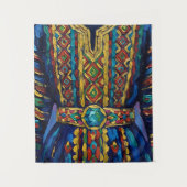 Volkskultur mit voller Farbe Wandteppich (Vorderseite)