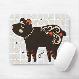 Volkskunst-Bär-Raster-Mauspad Mousepad