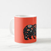 Volkskunst-Bärenbecher Kaffeetasse (Vorderseite Links)