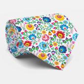 Volkskunst-Blumen-Muster 2 Krawatte (Gerollt)