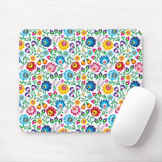 Volkskunst-Blumen-Muster 2 Mousepad (Mit Mouse)