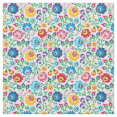 Volkskunst-Blumen-Muster 2 Stoff (Nahaufnahme)