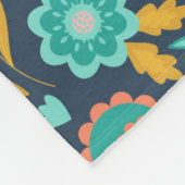 Volkskunst-Blumen-Muster Fleecedecke (Ecke)