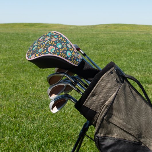 Volkskunst-Blumen-Muster Golf Headcover (In SItu)