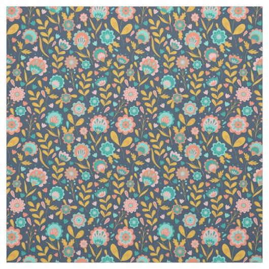 Volkskunst-Blumen-Muster Stoff (Muster)
