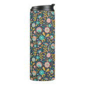 Volkskunst-Blumen-Muster Thermosbecher (Nach links gedreht)