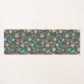 Volkskunst-Blumen-Muster Yogamatte (Vorderseite (Horizontal))