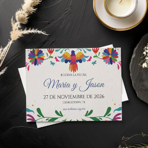 Volkskunst Bunte Blumen-Fiesta Spanische Hochzeit Save The Date