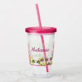 Volkskunst-bunte Patchwork-Eule Acryltrinkbecher (Links)